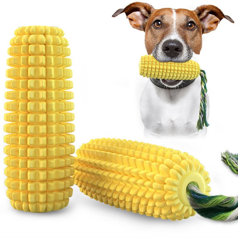 Corn Dog Stick - Игрушка-зубная щетка для собак Squeaky Corn