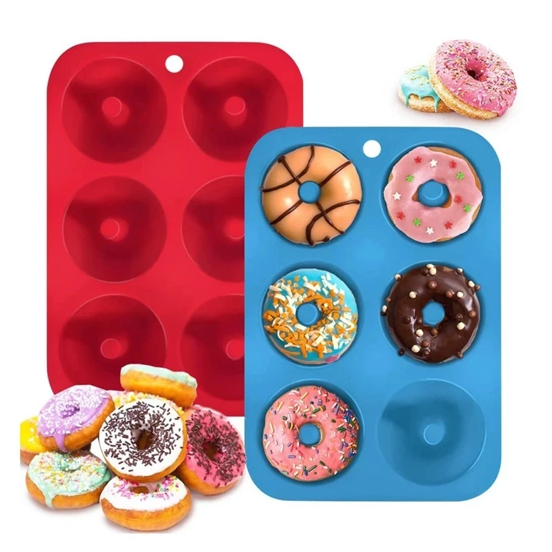 Donut Mold Silicone - Силиконовая форма для пончиков с 6