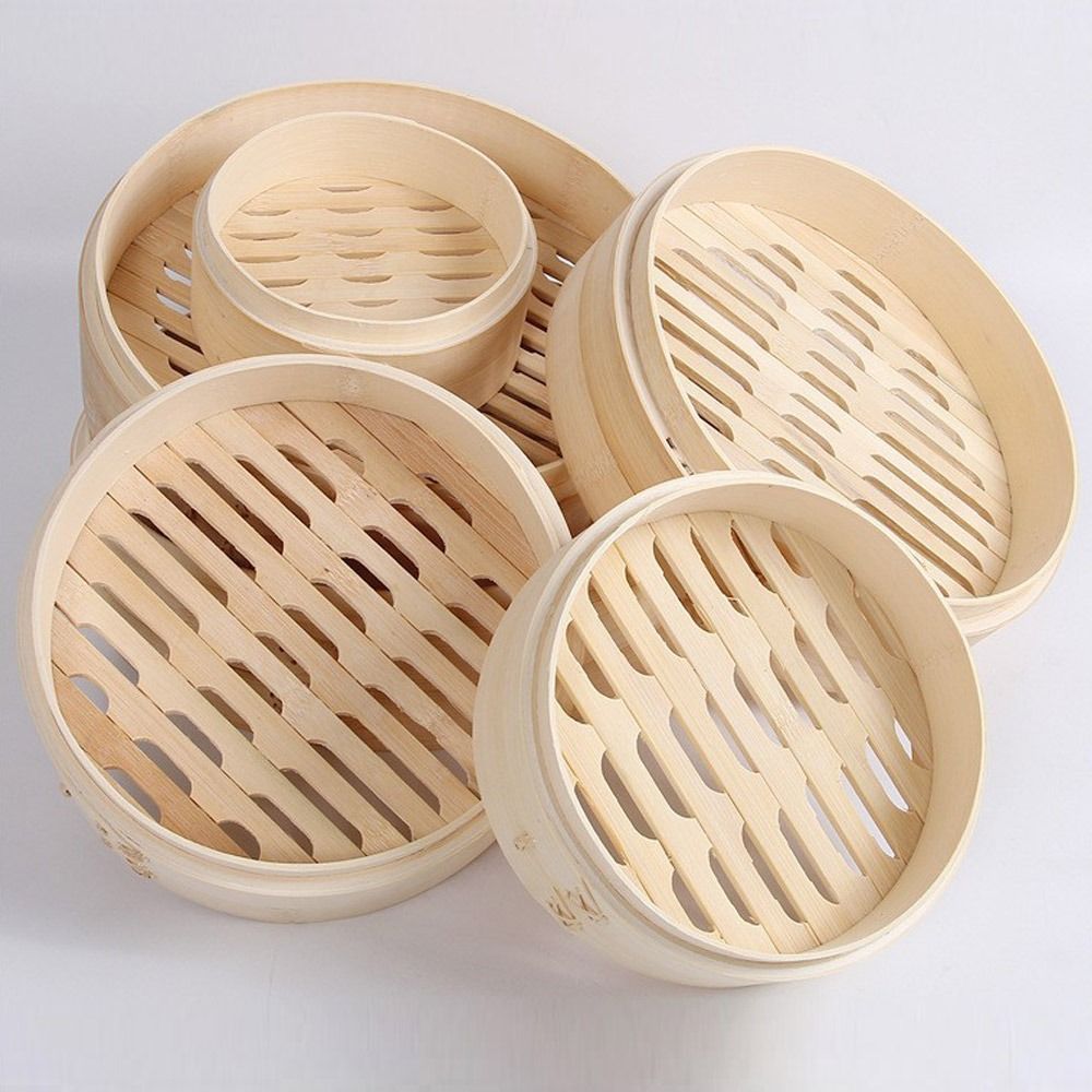 Bao Steamer Bamboo - Китайская пароварка из бамбука с крышкой,