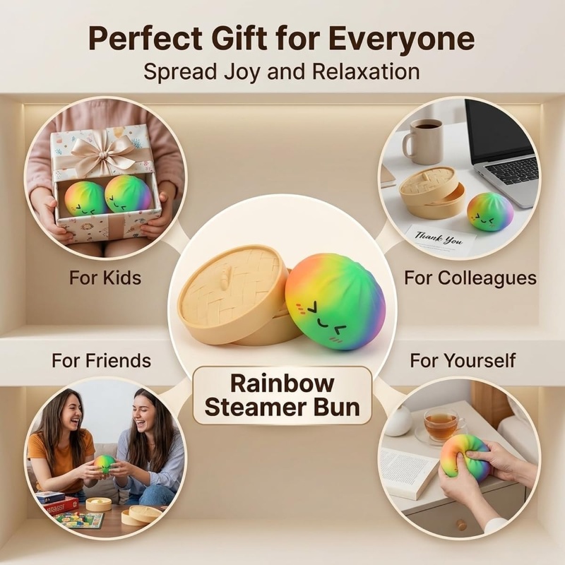 Игрушка-антистресс Glitter Bao – обзор и цена Bao Steamer Bamboo