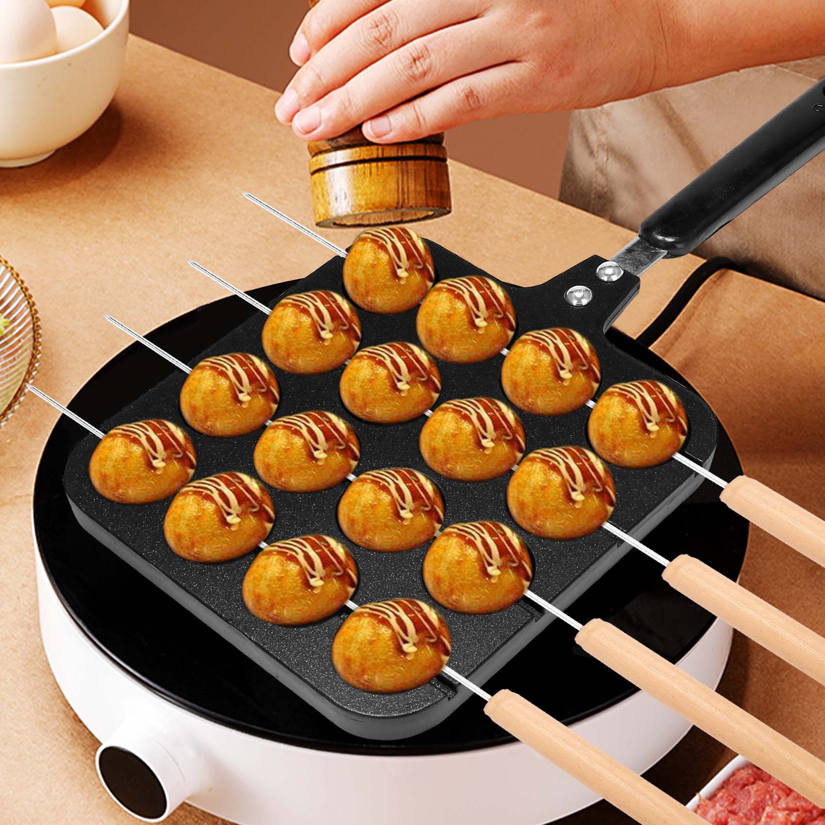 F-T 16-луночная алюминиевая ск – обзор и цена Takoyaki Grill Plate
